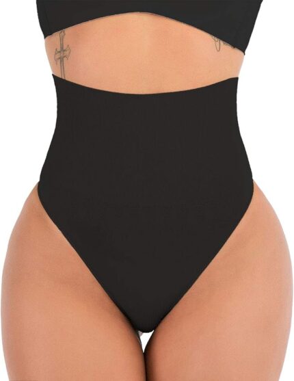 Women’s Slimming Thong Shapewear – High Waist Seamless Tummy Control Panty Shaper